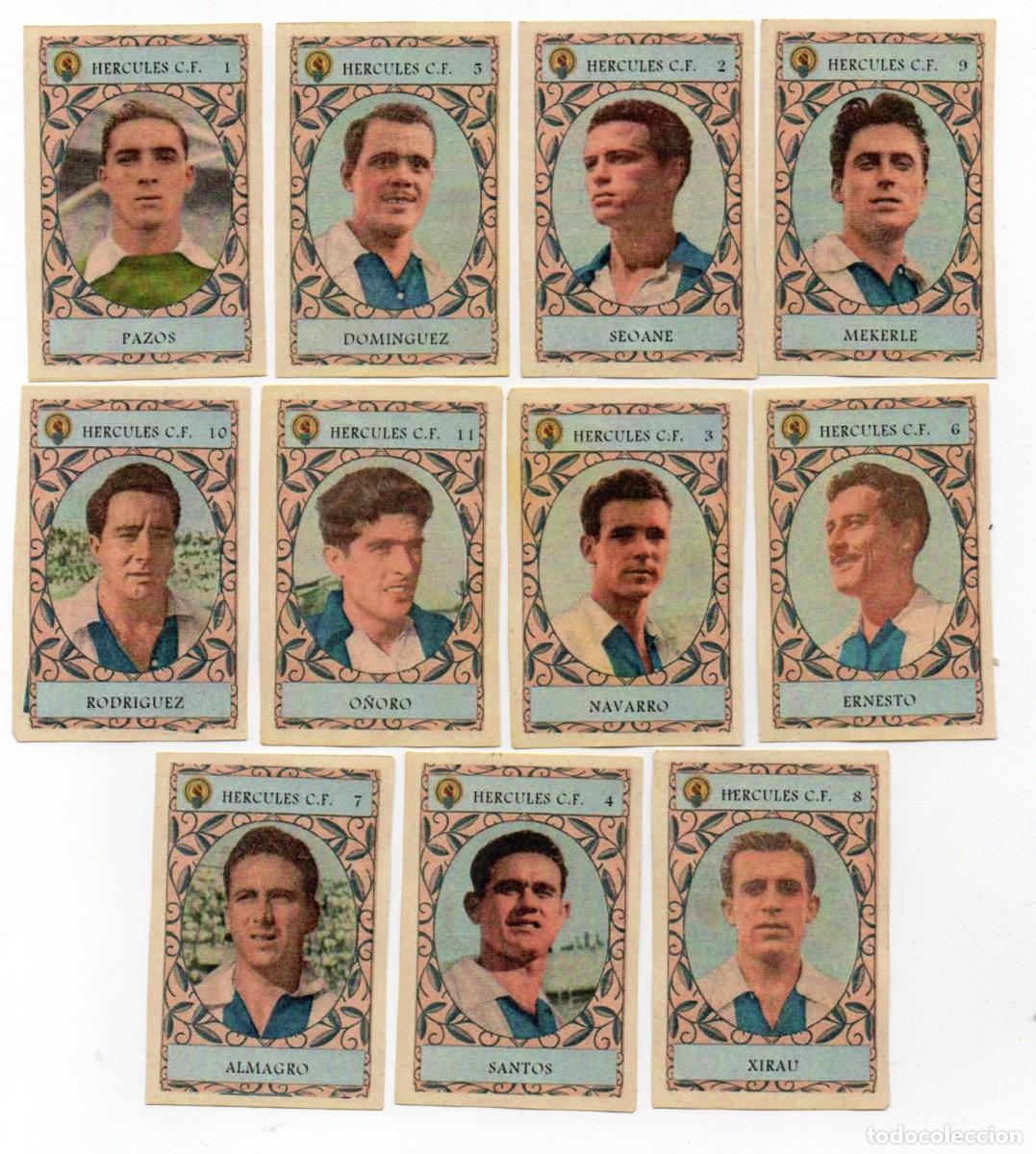 Cromos de f&uacute;tbol: HERCULES 1954, DE CHOCOLATES KAOMELIN.