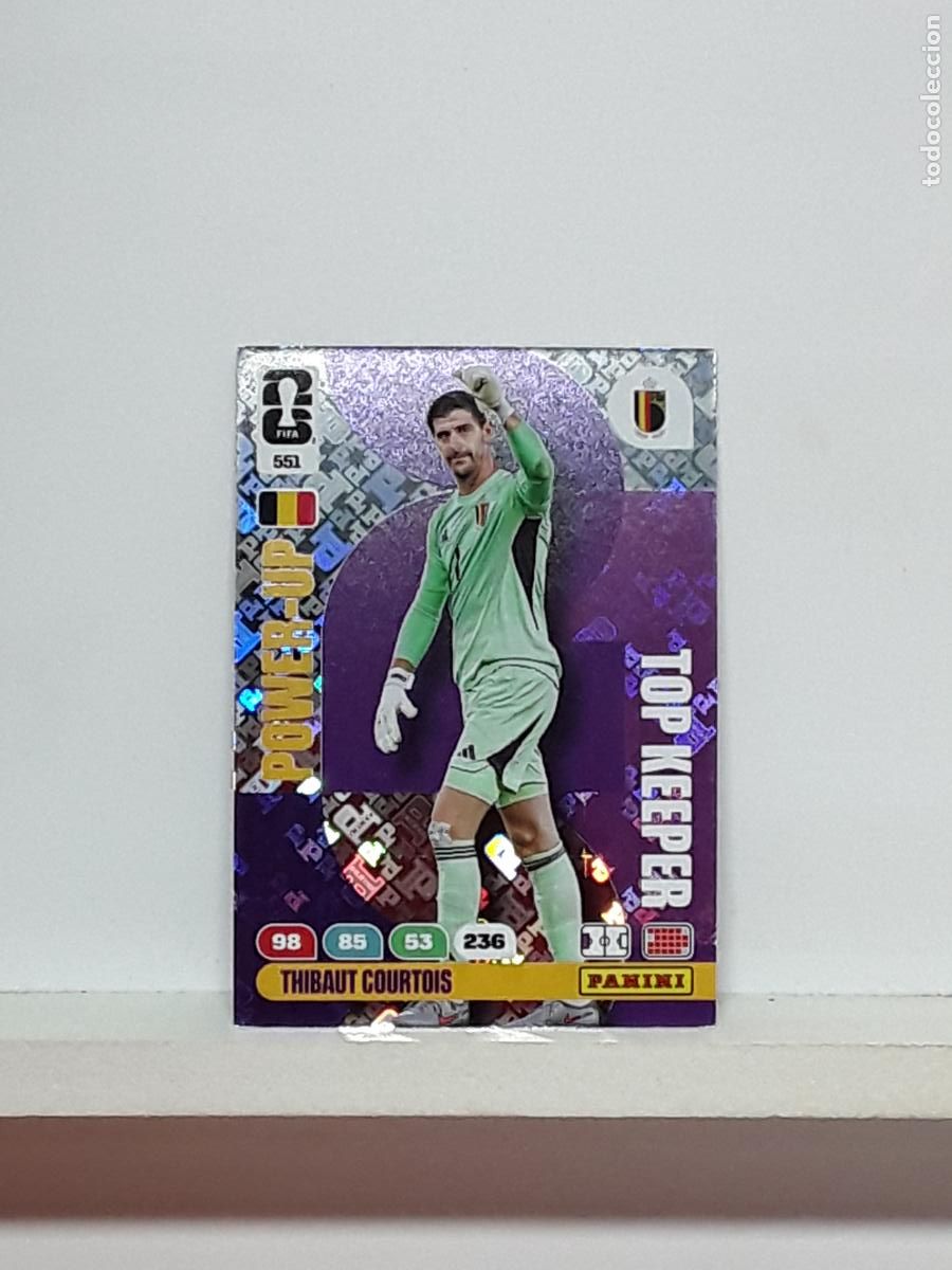 Cromos de f&uacute;tbol: ADRENALYN MUNDIAL 2026 WORLD CUP 26 ALBUM PANINI N 551 BELGICA POWER KEEPER THIBAUT COURTOIS