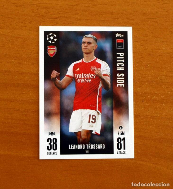 Cartes &agrave; collectionner de Football: Arsenal -N&ordm; 101 Leandro Trossard -Pitch Side-Topps Match Attax Trading Card Game-2023-2024-23-24