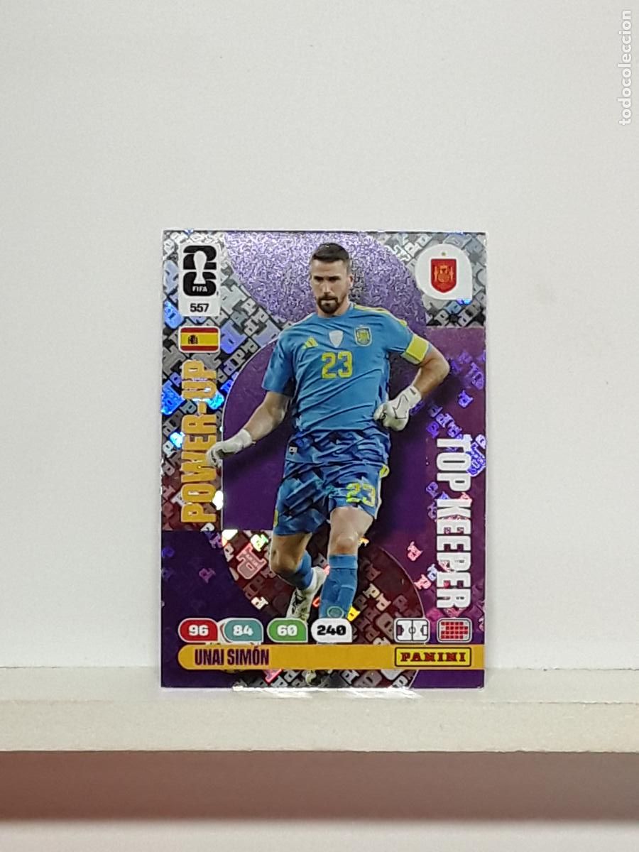 Cromos de f&uacute;tbol: ADRENALYN MUNDIAL 2026 WORLD CUP 26 ALBUM PANINI N 557 ESPA&Ntilde;A SPAIN POWER KEEPER UNAI SIMON