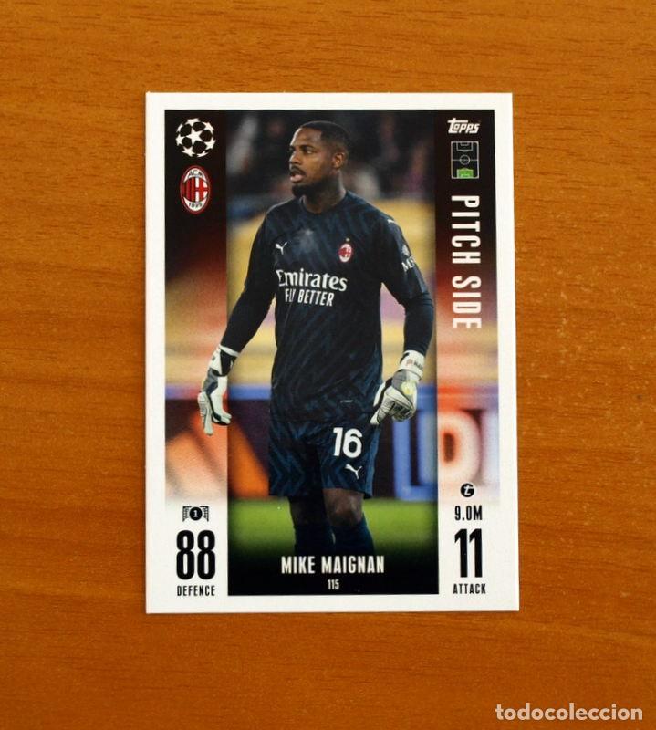 Cromos de f&uacute;tbol: Milan -N&ordm; 115 Mike Maignan -Pitch Side-Topps Match Attax Trading Card Game-2023-2024-23-24