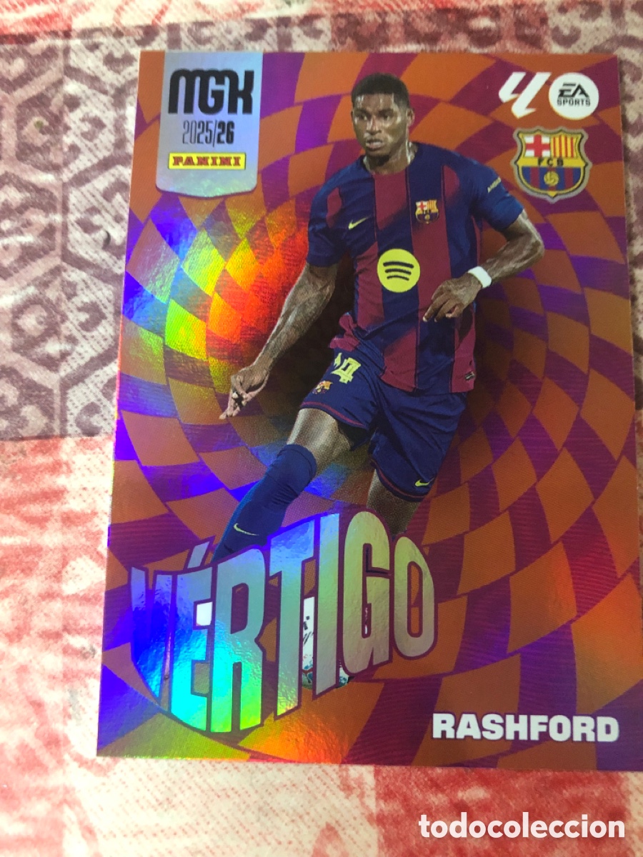 Cromos de f&uacute;tbol: rashford 509 barcelona vertigo megacrack 2025 2026 25 26 sin pegar trading card