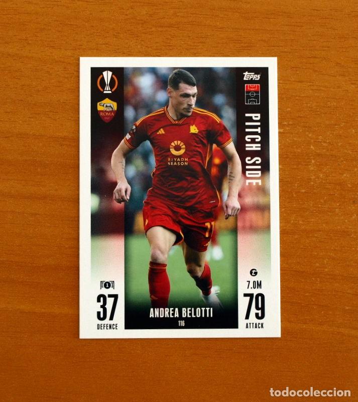 Cromos de f&uacute;tbol: Roma -N&ordm; 116 Andrea Belotti -Pitch Side-Topps Match Attax Trading Card Game-2023-2024-23-24