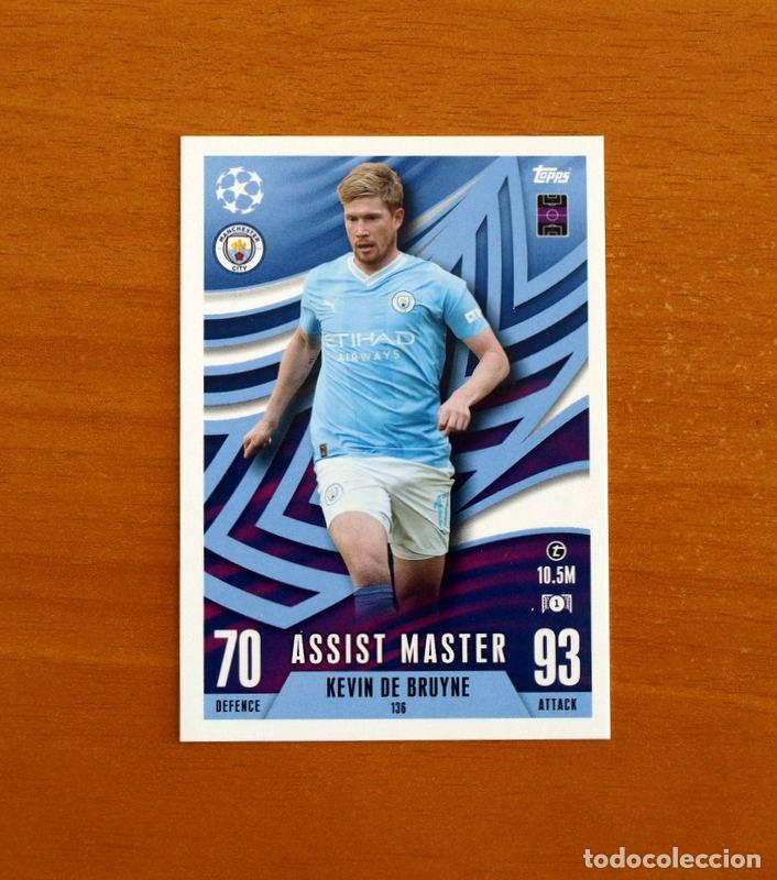 Cromos de f&uacute;tbol: Manchester City -N&ordm; 136 Kevin De Bruyne -Assist Master-Topps Match Attax Trading Card Game-2023-2024