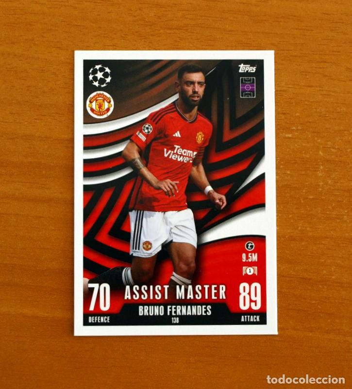 Cromos de f&uacute;tbol: Manchester United-N&ordm; 138 Bruno Fernandes-Assist Master-Topps Match Attax Trading Card Game-2023-2024