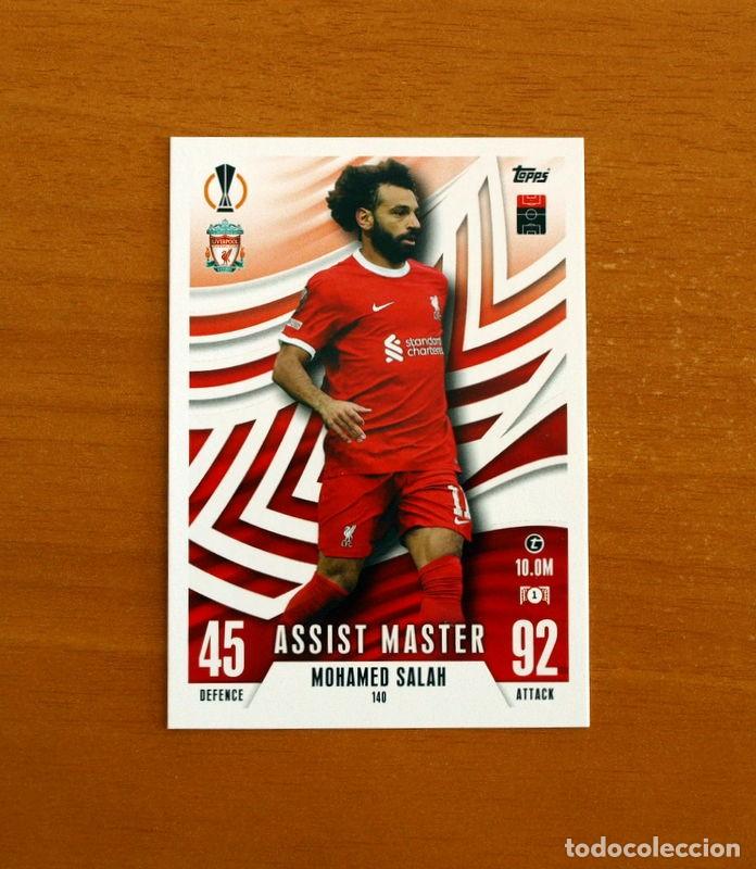 Cromos de f&uacute;tbol: Liverpool -N&ordm; 140 Mohamed Salah -Assist Master-Topps Match Attax Trading Card Game-2023-2024