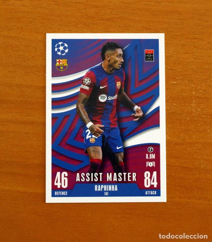 Cromos de f&uacute;tbol: Barcelona -N&ordm; 141 Raphinha -Assist Master-Topps Match Attax Trading Card Game-2023-2024