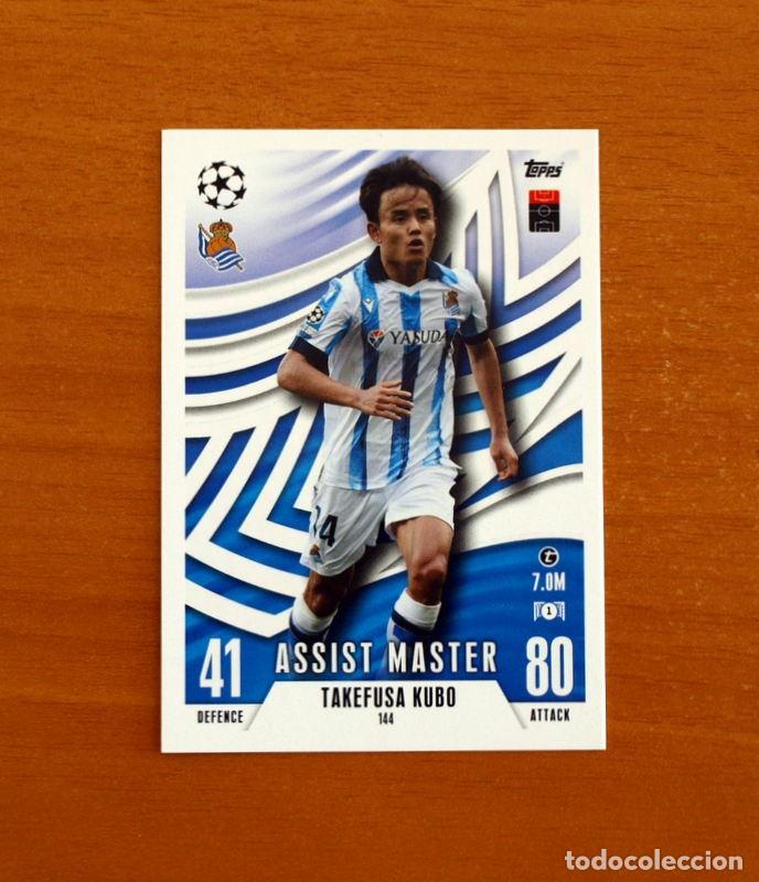 Cromos de f&uacute;tbol: Real Sociedad -N&ordm; 144 Takefusa Kubo -Assist Master-Topps Match Attax Trading Card Game-2023-2024