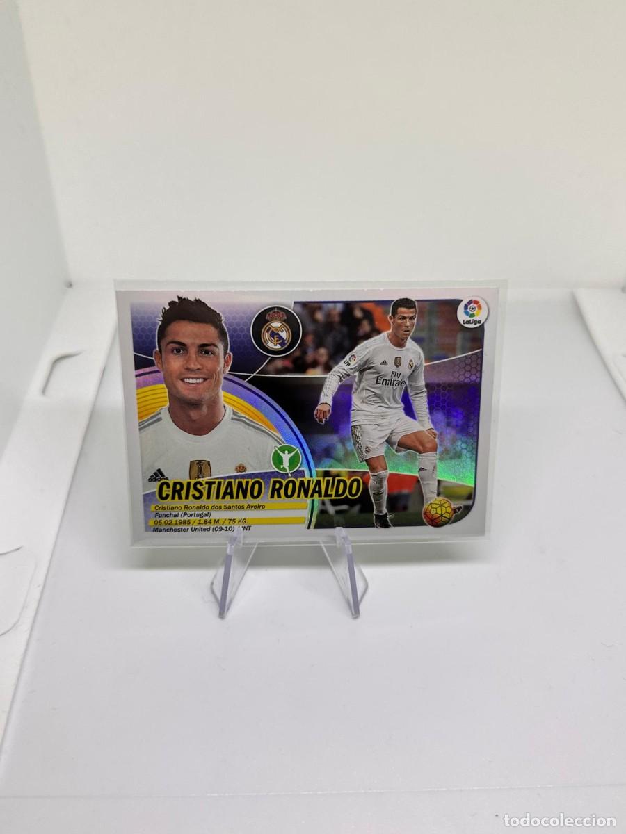 Cromos de f&uacute;tbol: Cristiano Ronaldo Real Madrid Panini Liga Este 2016 17 Precio trasera