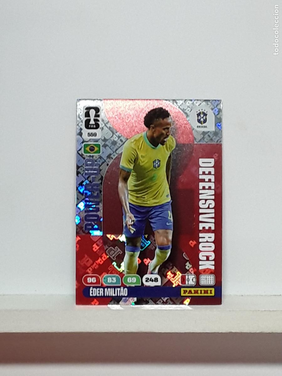 Cromos de f&uacute;tbol: ADRENALYN MUNDIAL 2026 WORLD CUP 26 ALBUM PANINI N 559 BRASIL BRAZIL POWER DEFENSIVE EDER MILITAO