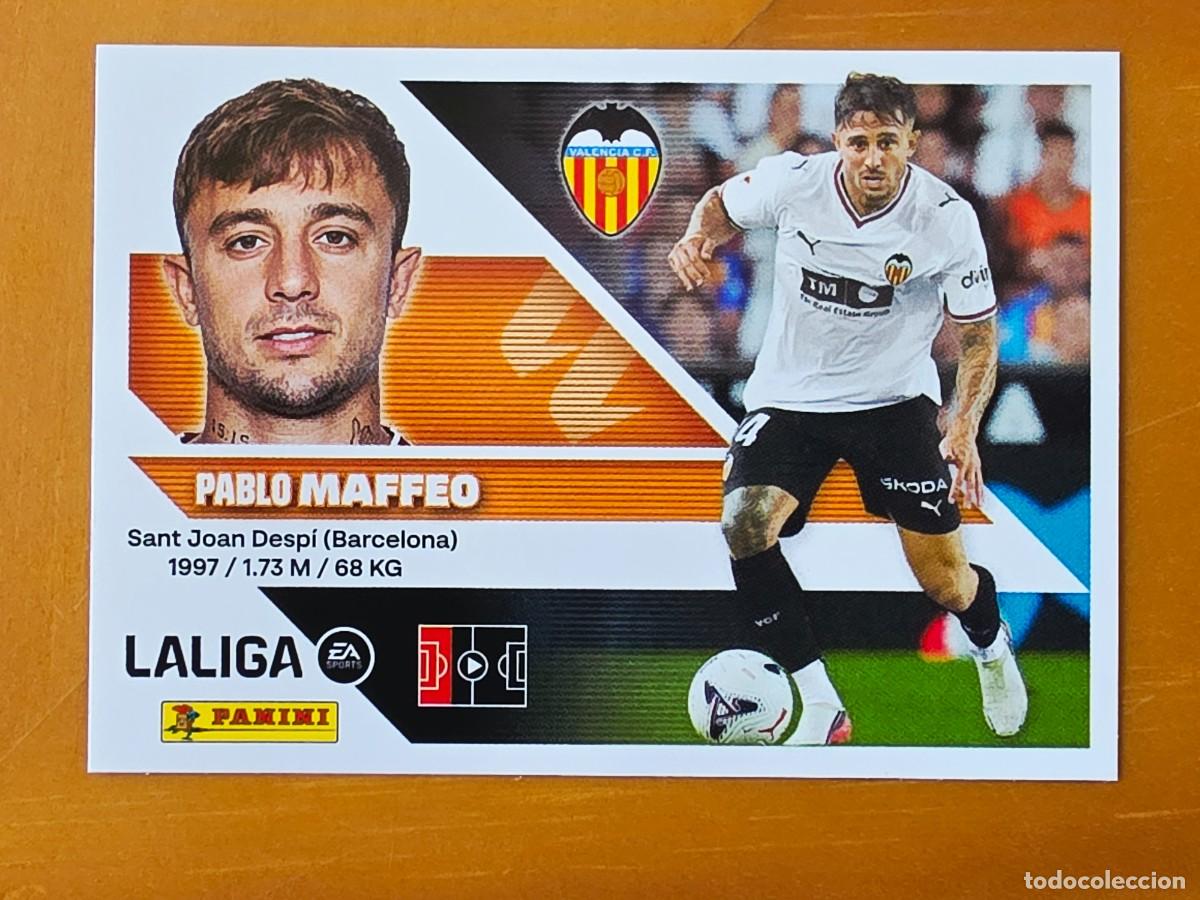 Cromos de f&uacute;tbol: &Uacute;ltimos Fichajes 28 Pablo Maffeo, Valencia CF, Panini Ediciones Liga Este 2026 2027 sin pegar