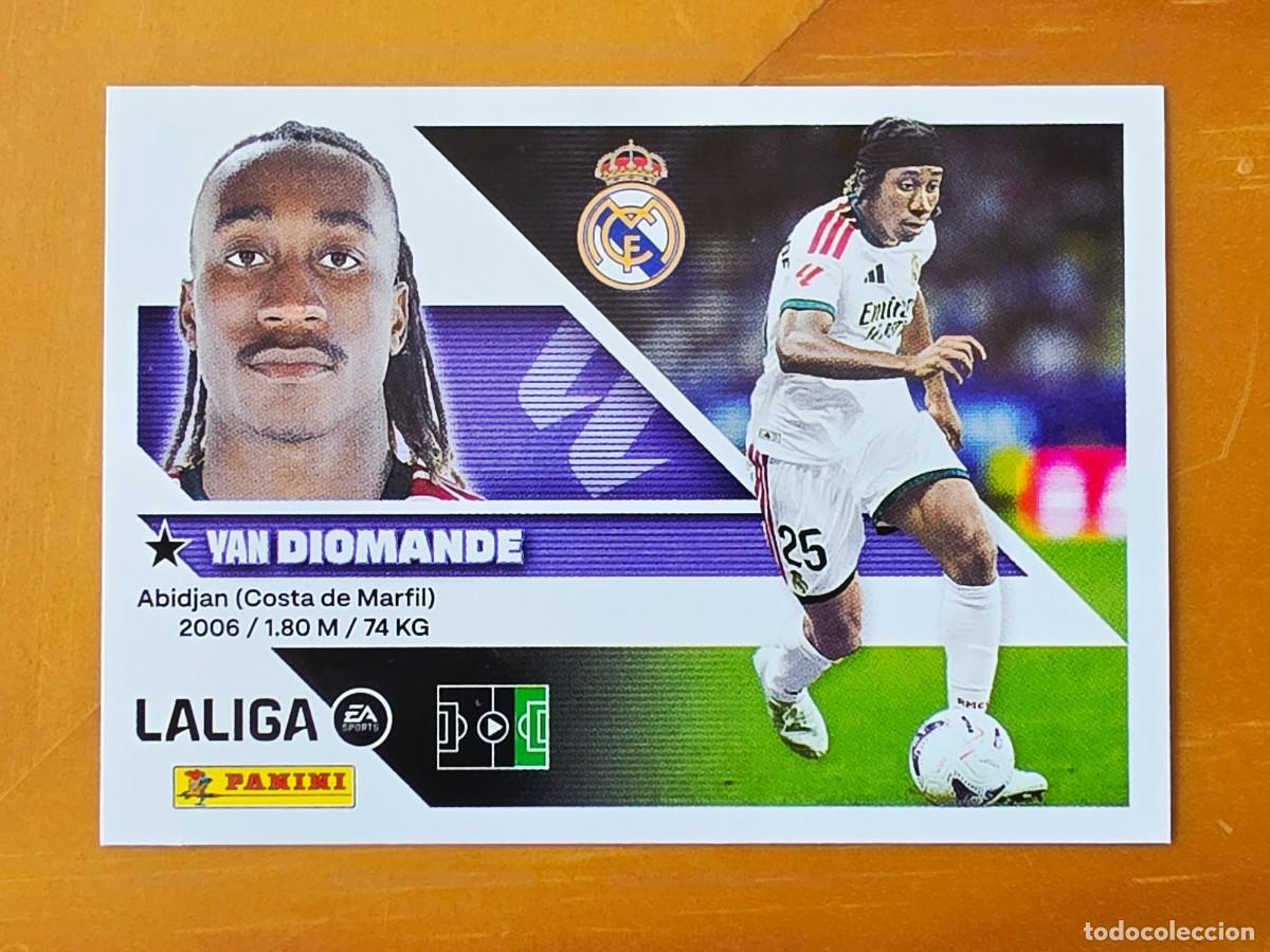 Cromos de f&uacute;tbol: &Uacute;ltimos Fichajes 39 Yan Diomande, Real Madrid, Panini Ediciones Liga Este 2026 2027 26 27