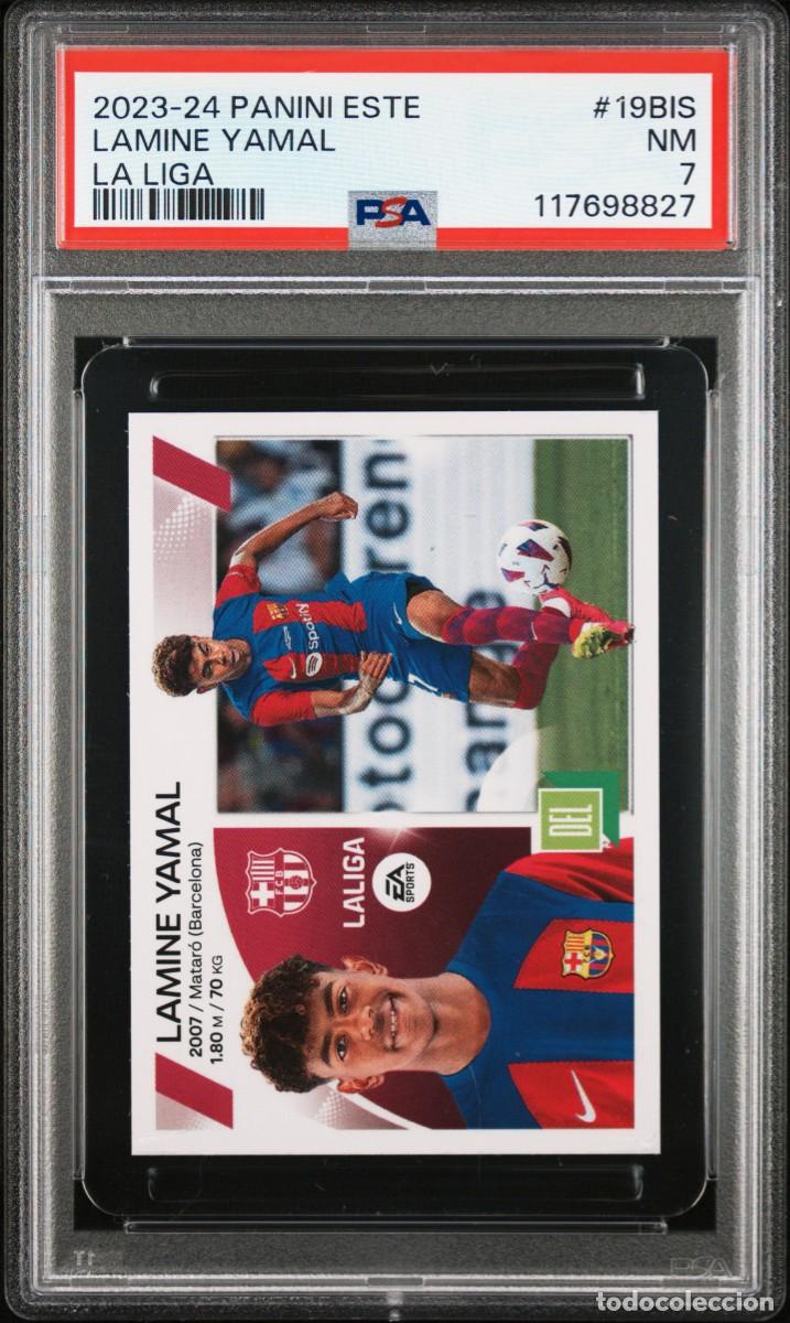Cromos de f&uacute;tbol: Rookie Lamine Yamal #19BIS Panini Este La Liga 2023 2024 PSA 7