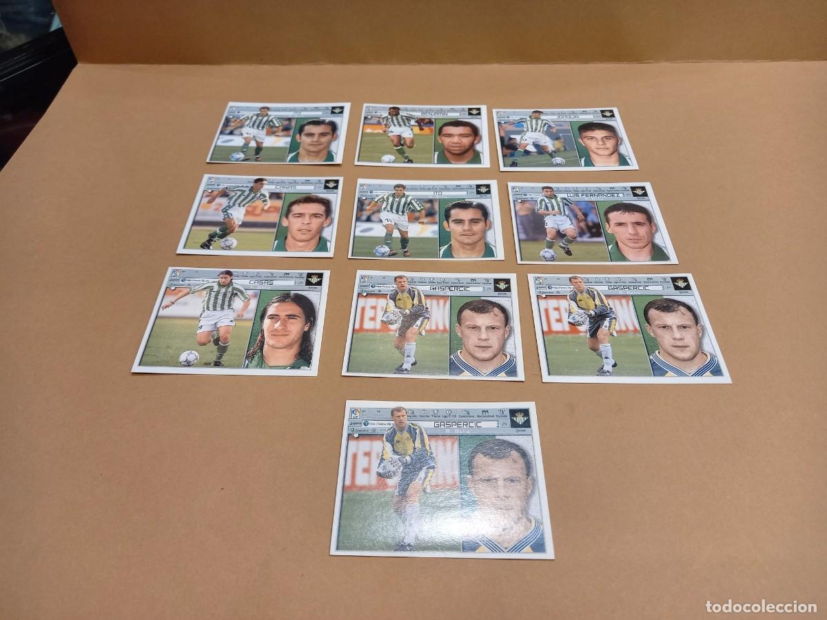 Cromos de f&uacute;tbol: BETIS LOTE DE CROMOS CAMPEONATO LIGA 2001-2002 EDIC. ESTE -NUNCA PEGADOS / COMPRA MIN&Iacute;MA 5 &euro;
