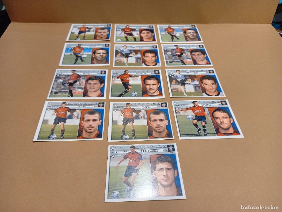Cromos de f&uacute;tbol: OSASUNA LOTE DE CROMOS CAMPEONATO LIGA 2001-2002 EDIC. ESTE -NUNCA PEGADOS / COMPRA MIN&Iacute;MA 5 &euro;
