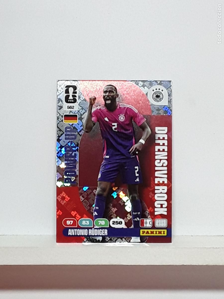 Cromos de f&uacute;tbol: ADRENALYN MUNDIAL 2026 WORLD CUP 26 ALBUM PANINI N 562 ALEMANIA POWER DEFENSIVE ANTONIO RUDIGER