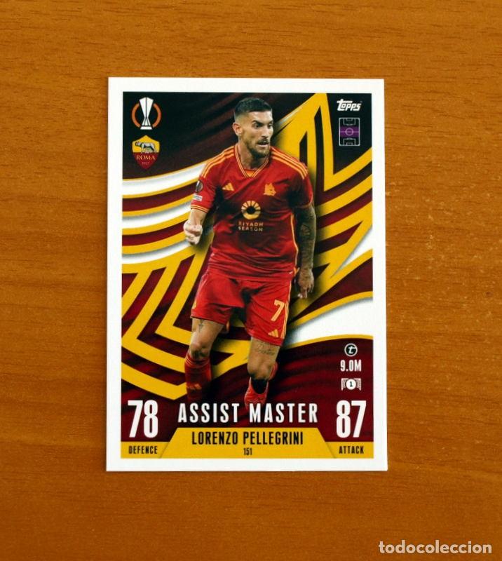 Cartes &agrave; collectionner de Football: Roma -N&ordm; 151 Lorenzo Pellegrini -Assist Master-Topps Match Attax Trading Card Game-2023-2024