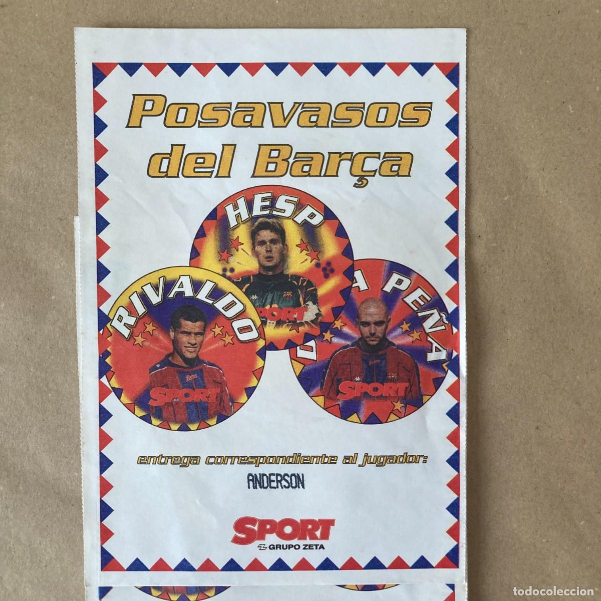 Cromos de f&uacute;tbol: POSAVASOS DEL Bar&ccedil;a, SPORT, ANDERSON PIZZI RIVALDO ABELARDO FERRER