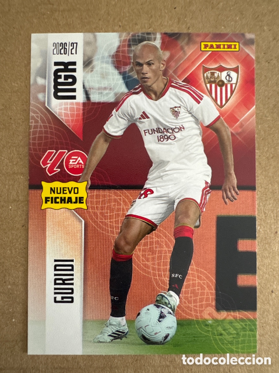 Cromos de f&uacute;tbol: # 461 Guridi Sevilla Megacracks 26 27 2026 2027 Nuevo Fichaje 2 Segunda 2a 2&ordf; Edici&oacute;n