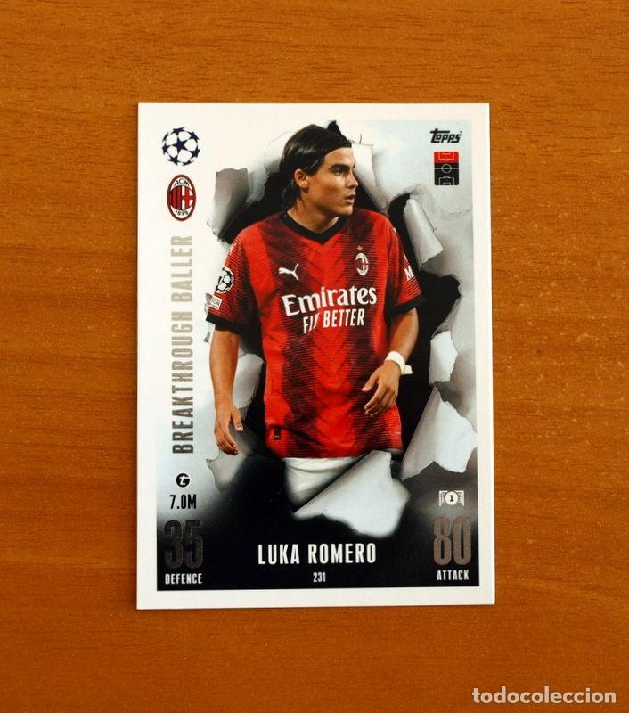 Cromos de f&uacute;tbol: Milan -N&ordm; 231 Luka Romero -Breakthrough Baller-Topps Match Attax Trading Card Game-2023-2024