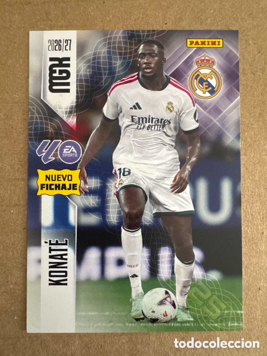 Cromos de f&uacute;tbol: # 464 Konat&eacute; Real Madrid Megacracks 26 27 2026 2027 Nuevo Fichaje 2 Segunda 2a 2&ordf; Edici&oacute;n