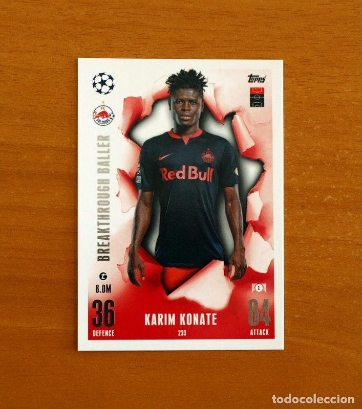 Cromos de f&uacute;tbol: Salzburg -N&ordm; 233 Karim Konate -Breakthrough Baller-Topps Match Attax Trading Card Game-2023-2024