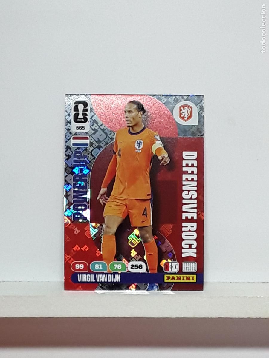 Cromos de f&uacute;tbol: ADRENALYN MUNDIAL 2026 WORLD CUP 26 ALBUM PANINI N 565 NETHERLAND POWER DEFENSIVE VIRGIL VAN DIJK