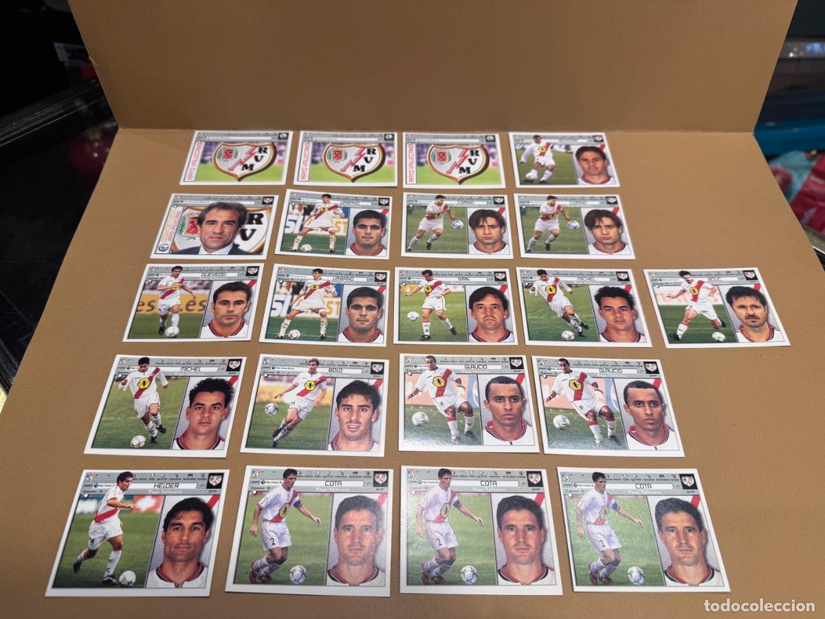 Football Stickers: RAYO VALLECANO LOTE DE CROMOS F&Uacute;TBOL LIGA 2001-2002 EDIC. ESTE -NUNCA PEGADOS / COMPRA MIN&Iacute;MA 5 &euro;