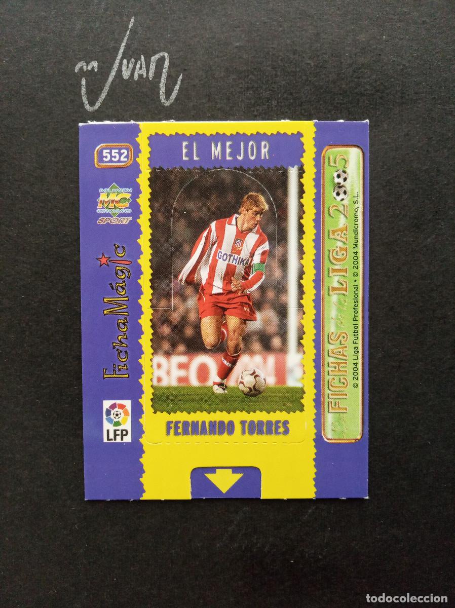 Cromos de f&uacute;tbol: N&ordm; 552 MEJOR FERNANDO TORRES ATLETICO MADRID ESPA&Ntilde;A ⚽ MUNDICROMO &reg; 2004 2005 FICHA MAGIC LIGA 04 05