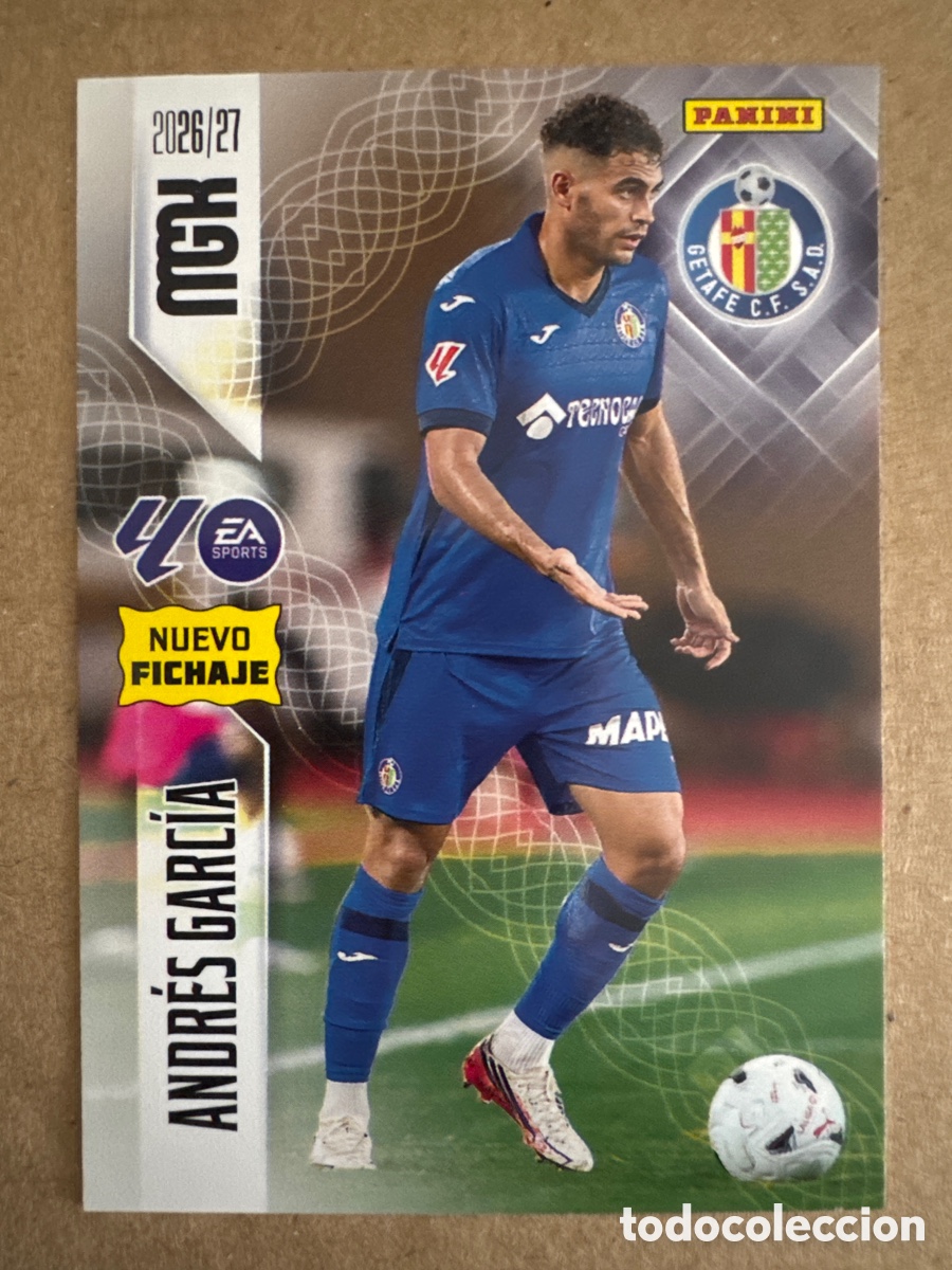 Cromos de f&uacute;tbol: # 474 Andr&eacute;s Garc&iacute;a Getafe Megacracks 26 27 2026 2027 Nuevo Fichaje 2 Segunda 2a 2&ordf; Edici&oacute;n