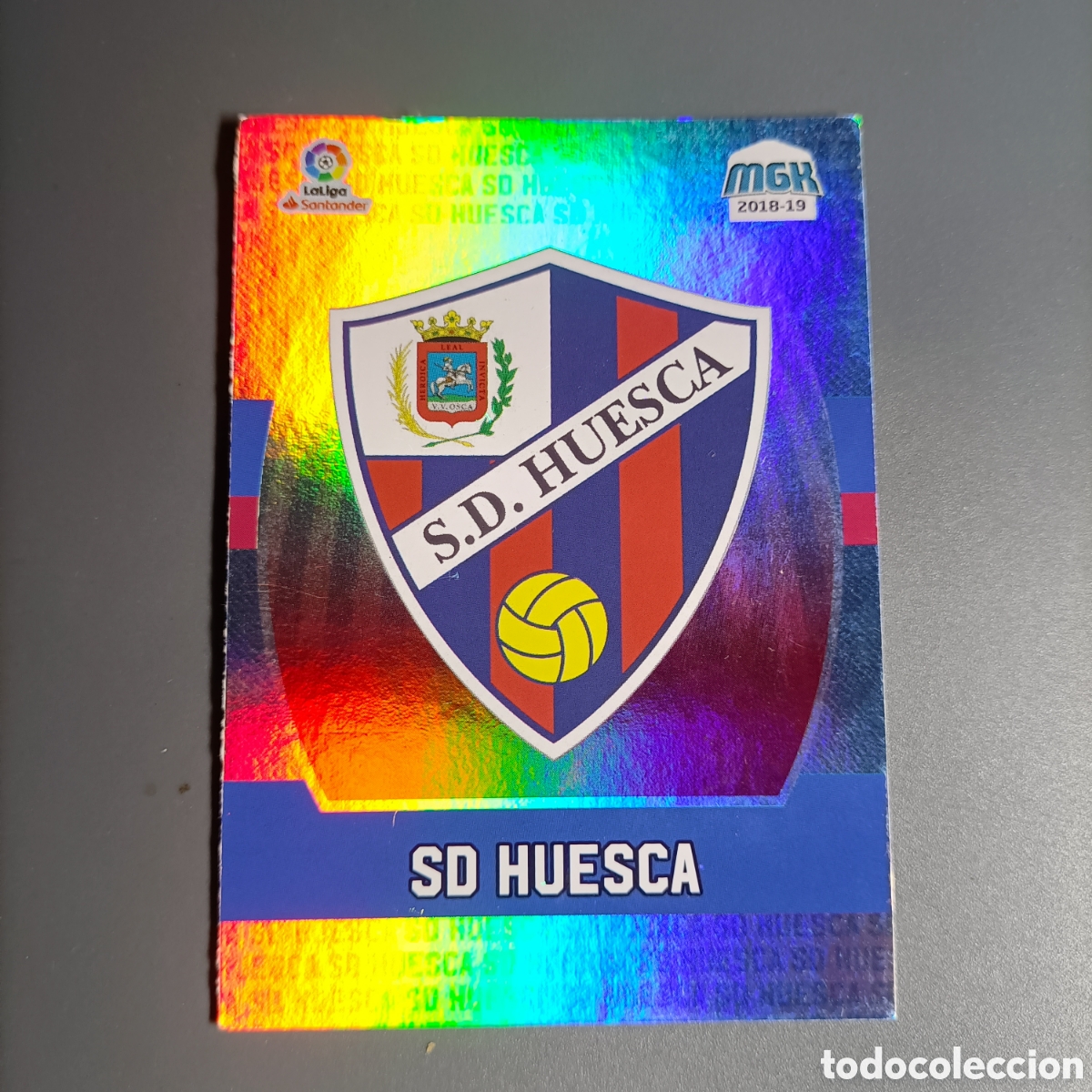 Cromos de f&uacute;tbol: MEGA CRACKS LIGA 2018-2019 (HUESCA) №271 ESCUDO