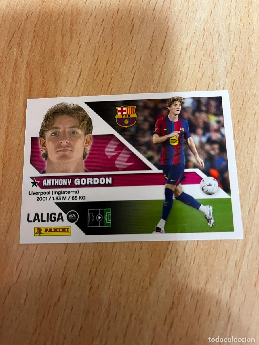 Cromos de f&uacute;tbol: LIGA ESTE 2026 2027 26 27 PANINI N&ordm; 24 GORDON BARCELONA FICHAJE