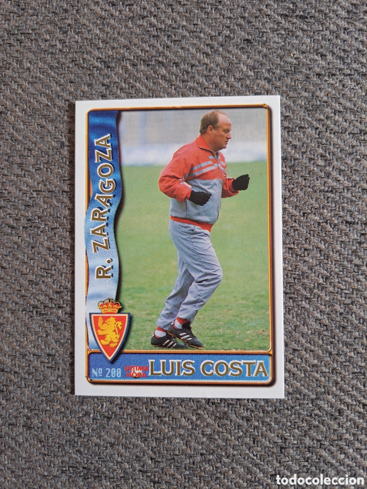 Cromos de f&uacute;tbol: Luis Costa(&Uacute;ltima Hora)N&deg;200. Zaragoza. Mundicromo Liga 96-97