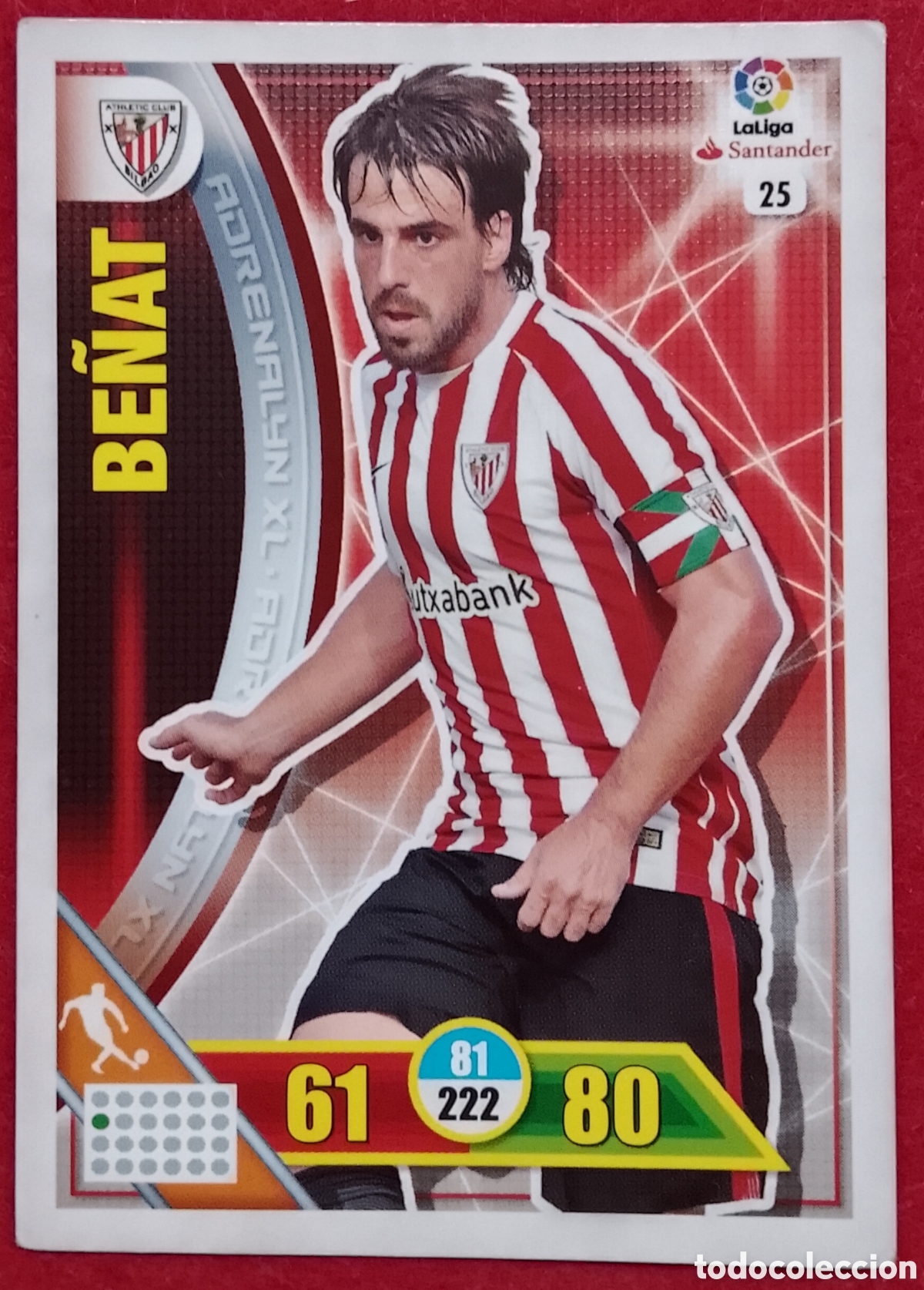 Cromos de f&uacute;tbol: Cromo n&deg;25 Be&ntilde;at Atl&eacute;tico de Bilbao Adrenalyn XL 2016-17 Panini
