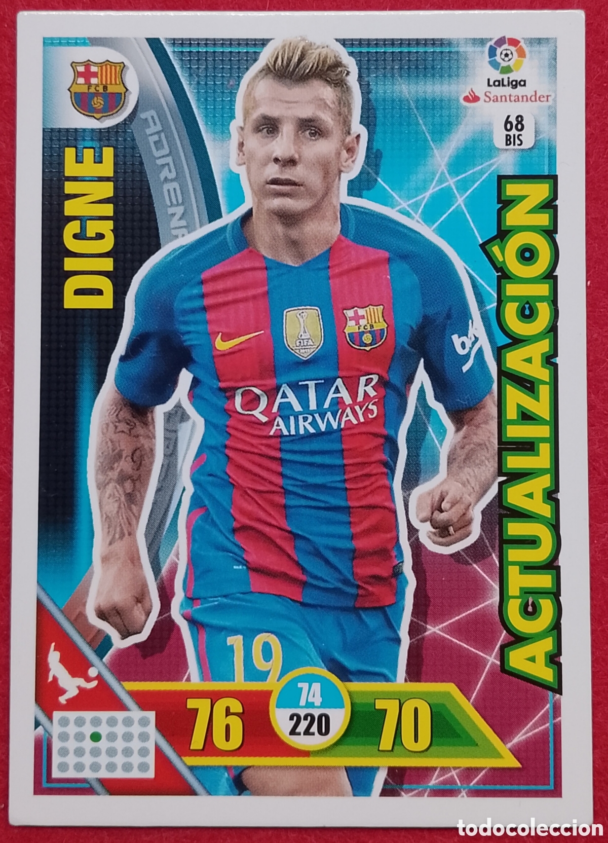 Cromos de f&uacute;tbol: Cromo Digne n&deg;68 FC Barcelona Actualizaci&oacute;n - Adrenalyn XL 2016-17 Panini