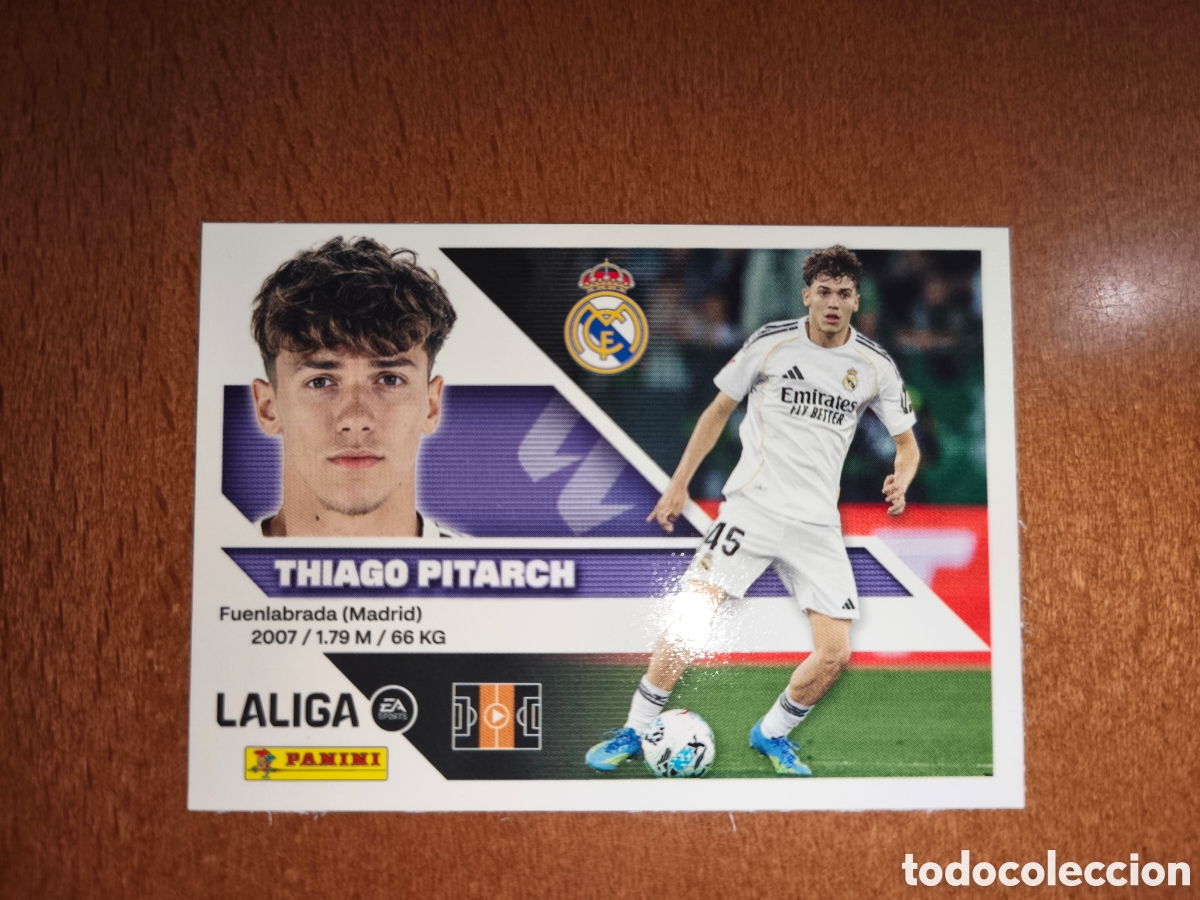 Cromos de f&uacute;tbol: Thiago Pitarch n&deg;15B liga este 26/27 Real Madrid