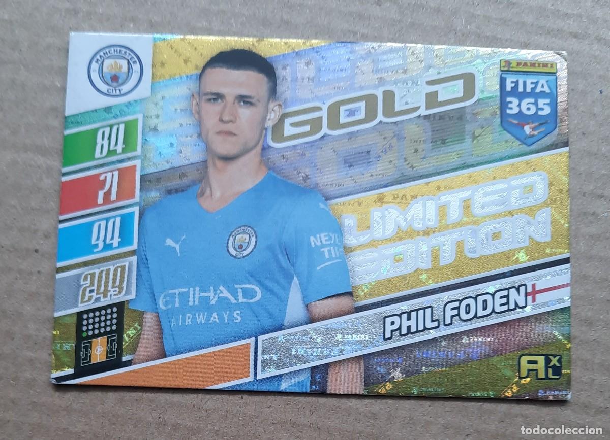 Cromos de f&uacute;tbol: Gold Limited Edition Phil Foden, Manchester City Fifa 365 2022