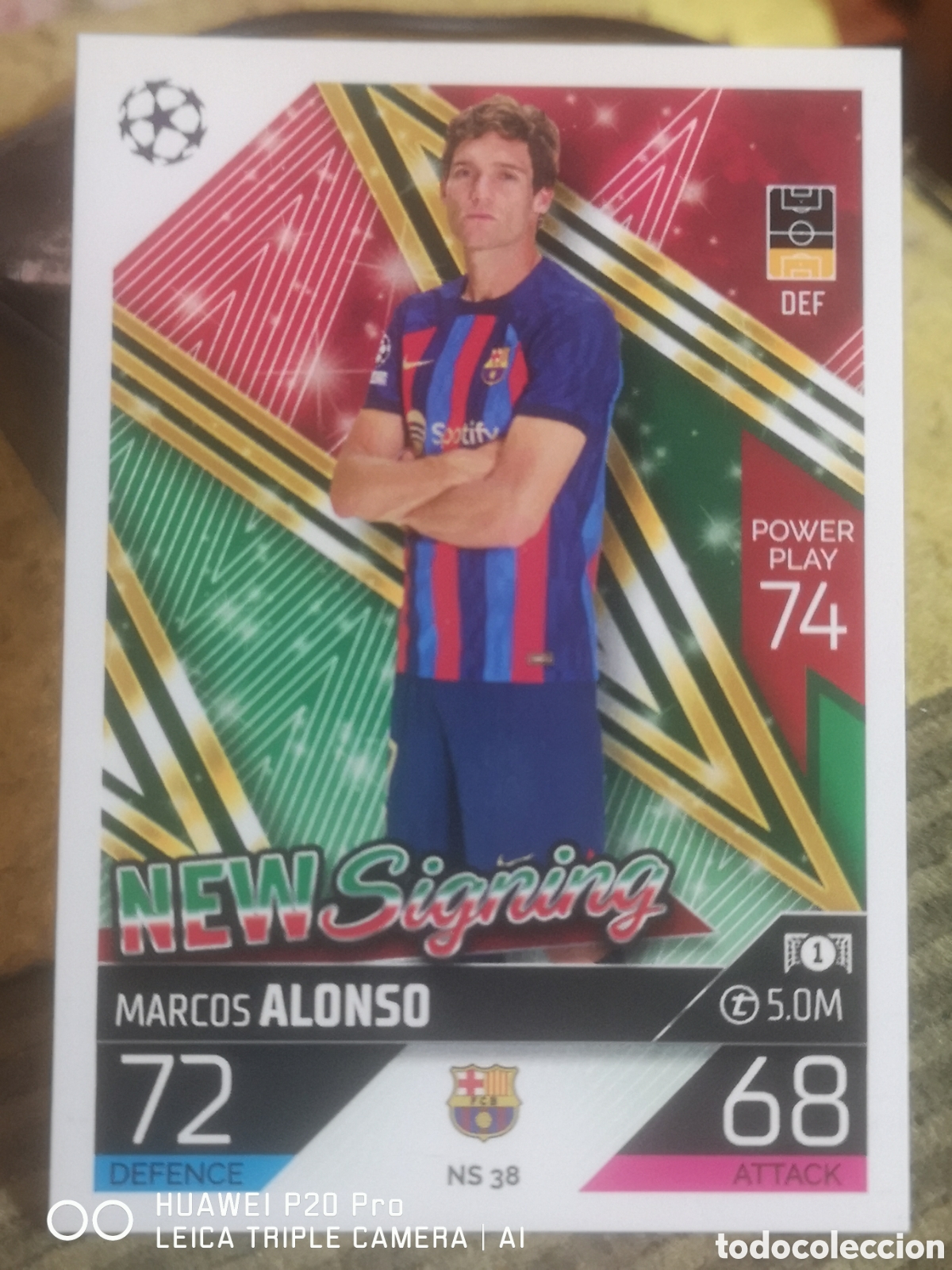 Cromos de f&uacute;tbol: MATCH ATTAX 2022 2023 MARCOS ALONSO NEW SIGNING BARCELONA - NS 38 ACTUALIZACION