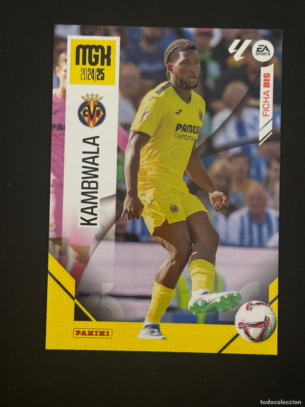 Cromos de f&uacute;tbol: 396 BIS KAMBWALA VILLAREAL 2&ordf; EDICI&Oacute;N MEGACRACKS MGK 24-25 2024 2025 PANINI LIGA