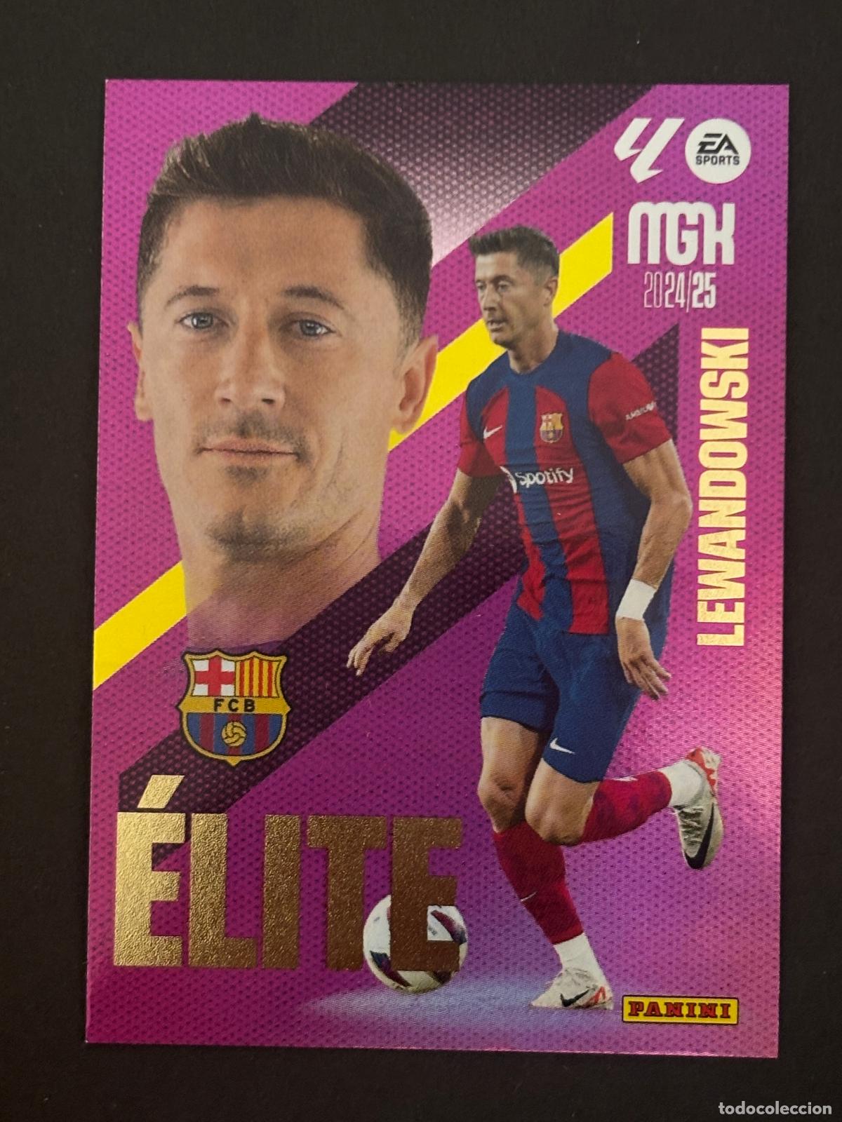 Cromos de f&uacute;tbol: 8 LEWANDOWSKI ELITE BARCELONA MEGACRACKS MGK 24-25 2024 2025 PANINI LIGA