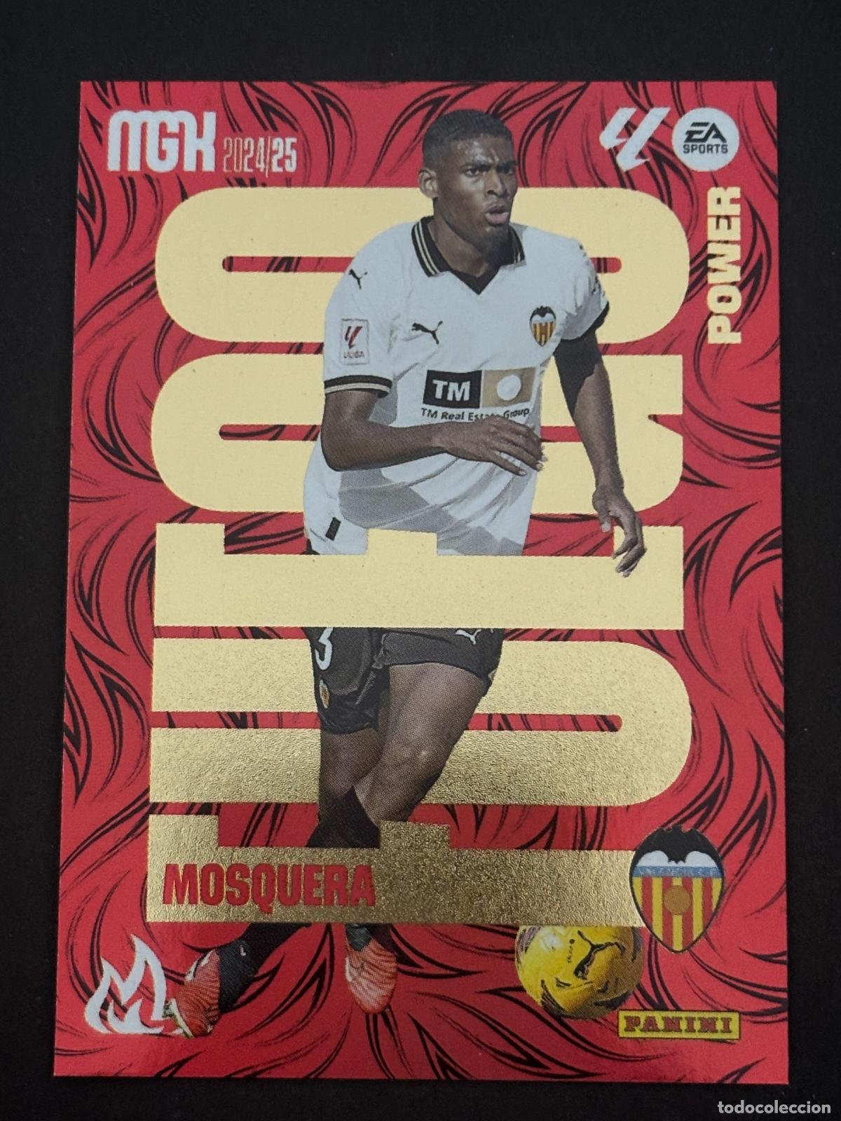 Cromos de f&uacute;tbol: 385P MOSQUERA FUEGO POWER VALENCIA MEGACRACKS MGK 24-25 2024 2025 PANINI LIGA
