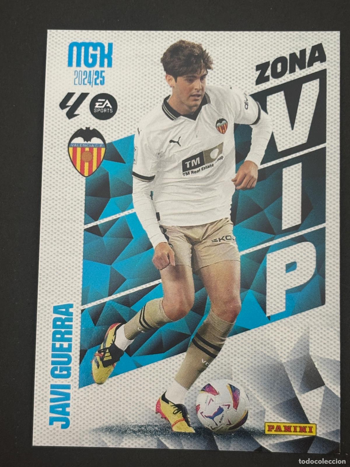 Cromos de f&uacute;tbol: 395 JAVI GUERRA ZONA VIP VALENCIA MEGACRACKS MGK 24-25 2024 2025 PANINI LIGA