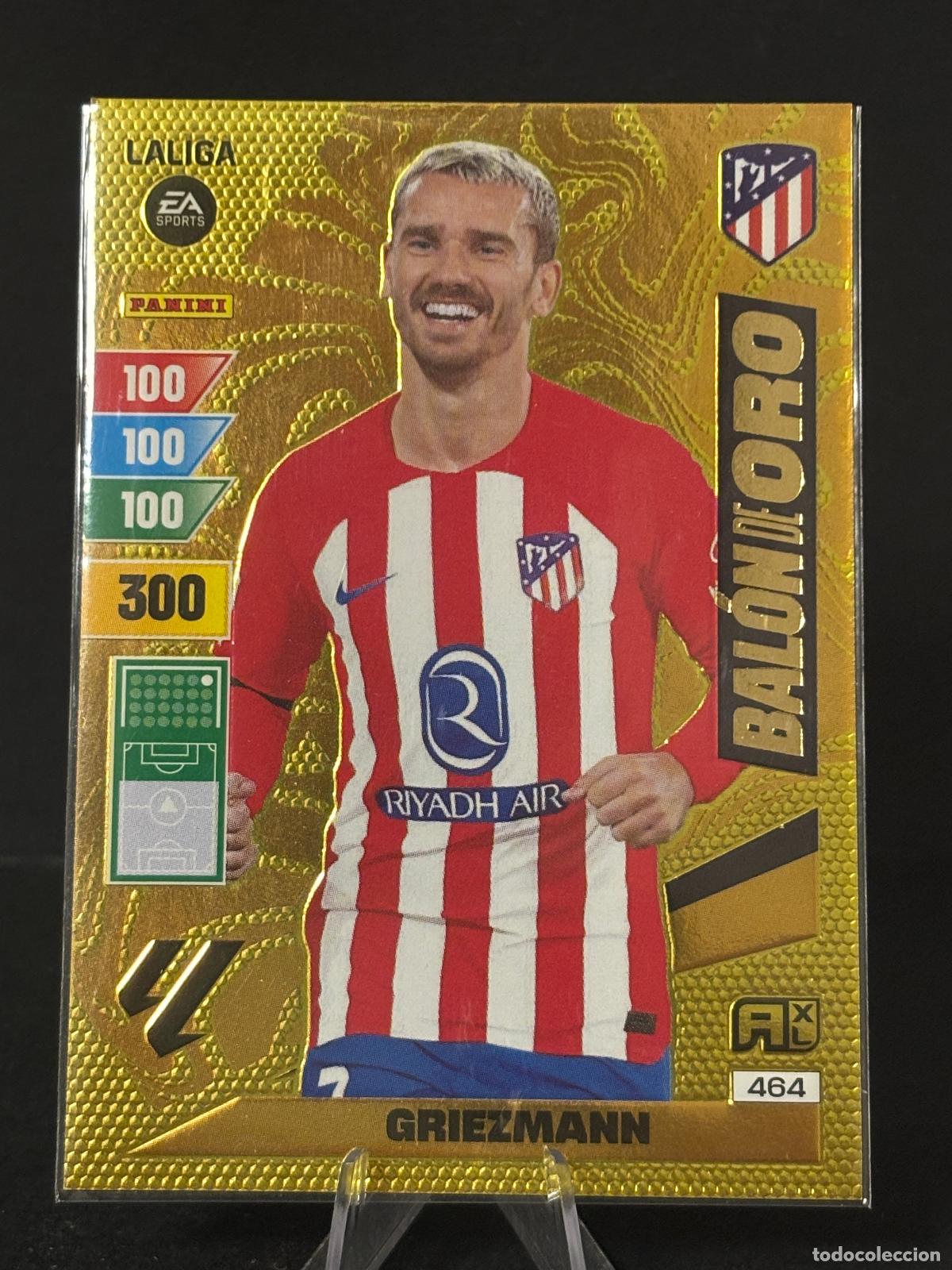 Cromos de f&uacute;tbol: 464 GRIEZMANN BAL&Oacute;N DE ORO ATL&Eacute;TICO MADRID ADRENALYN 23 24 2023 2024 PANINI LA LIGA