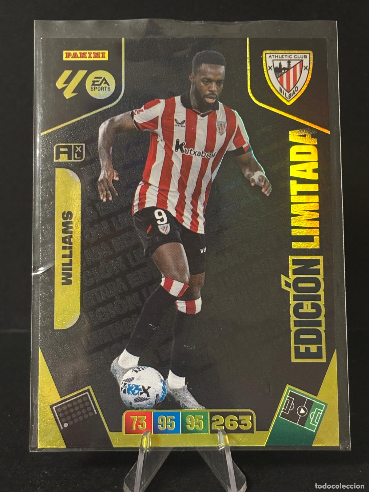 Cromos de f&uacute;tbol: WILLIAMS EDICI&Oacute;N LIMITADA BILBAO ADRENALYN XL 25 26 2025 2026 PANINI LA LIGA