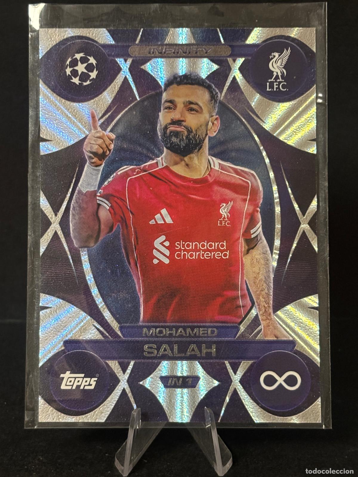 Cromos de f&uacute;tbol: IN 1 SALAH INFINITY LIVERPOOL MATCH ATTAX CHAMPIONS LEAGUE TOPPS 25 26 2025 2026