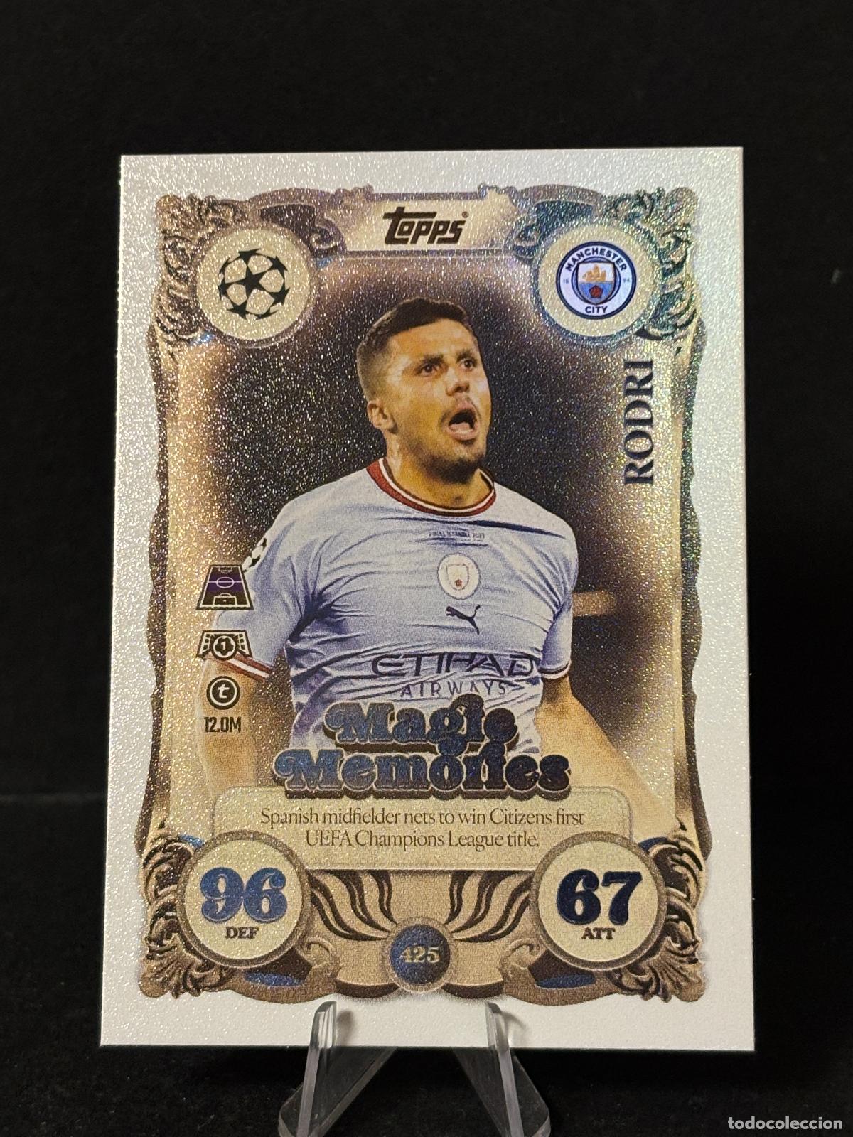 Cromos de f&uacute;tbol: 425 RODRI MAGIC MEMORIES CITY MATCH ATTAX CHAMPIONS LEAGUE TOPPS 25 26 2025 2026