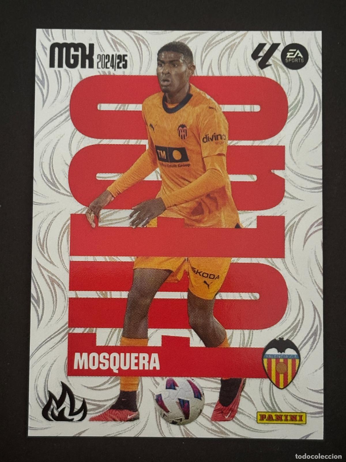 Cromos de f&uacute;tbol: 385 MOSQUERA FUEGO VALENCIA MEGACRACKS MGK 24-25 2024 2025 PANINI LIGA