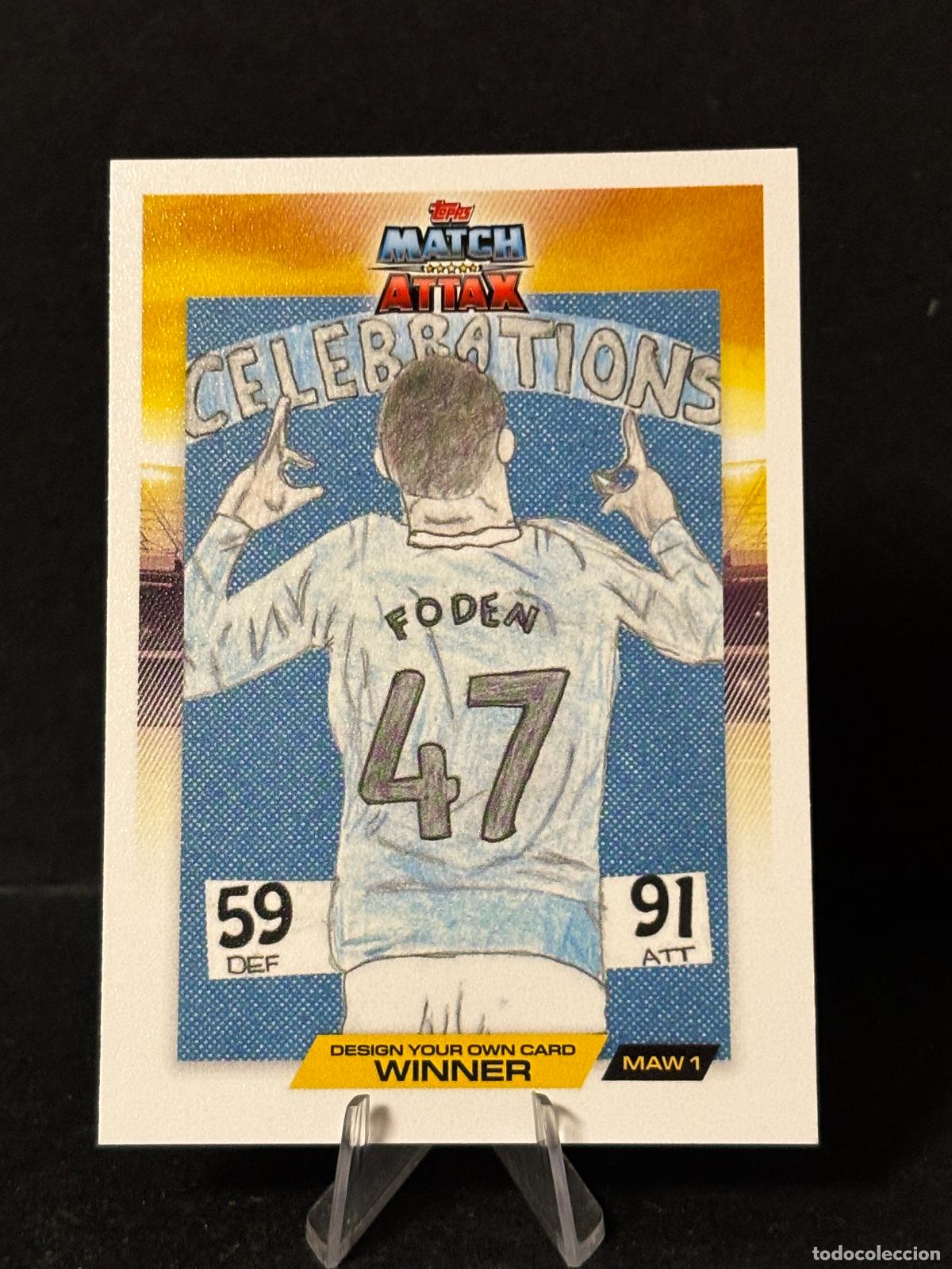 Cromos de f&uacute;tbol: MAW1 FODEN CELEBRATION CITY WINNER MATCH ATTAX CHAMPIONS LEAGUE TOPPS 25 26 2025 2026