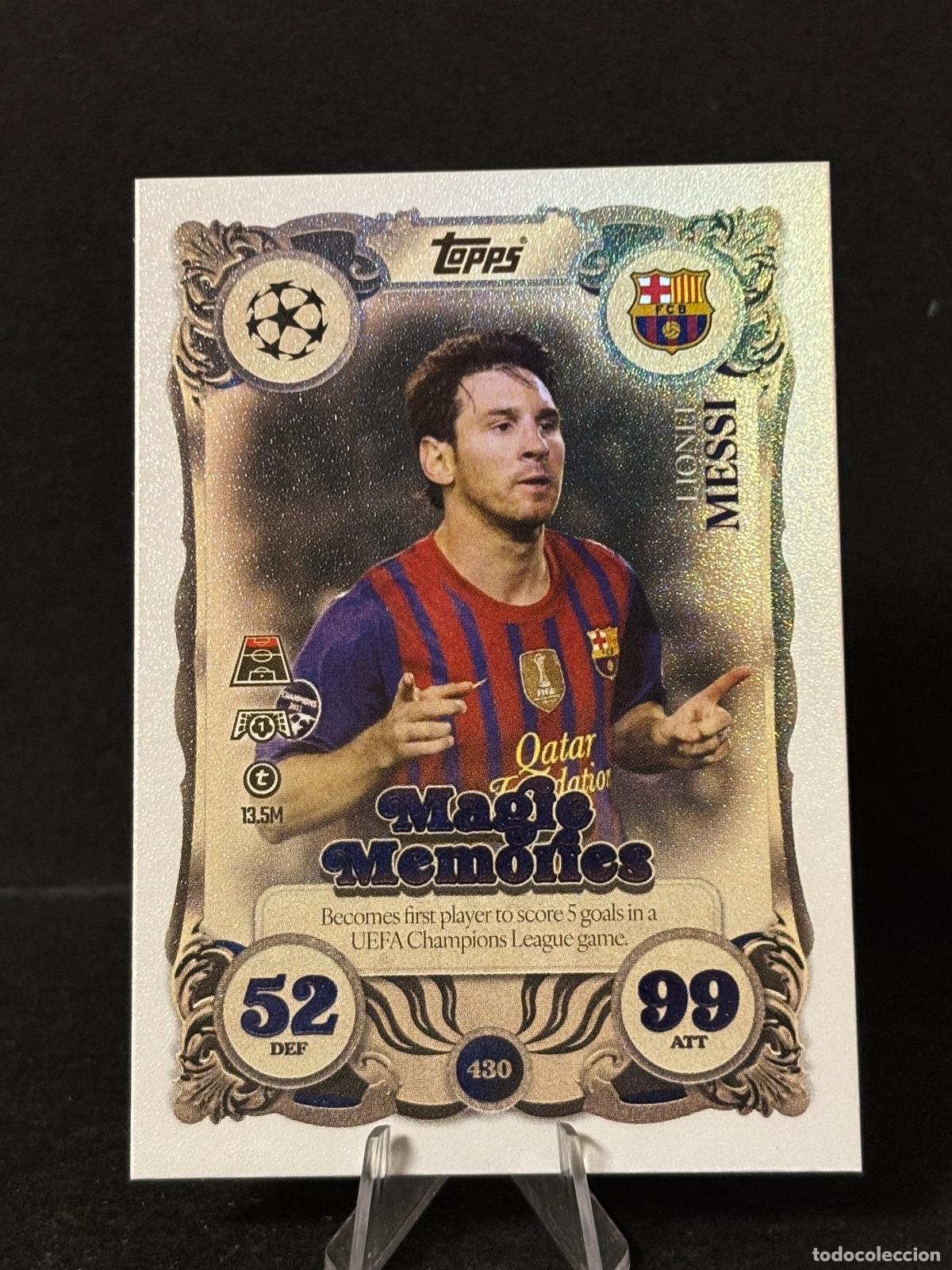 Cromos de f&uacute;tbol: 430 MESSI MAGIC MEMORIES BARCELONA MATCH ATTAX CHAMPIONS LEAGUE TOPPS 25 26 2025 2026