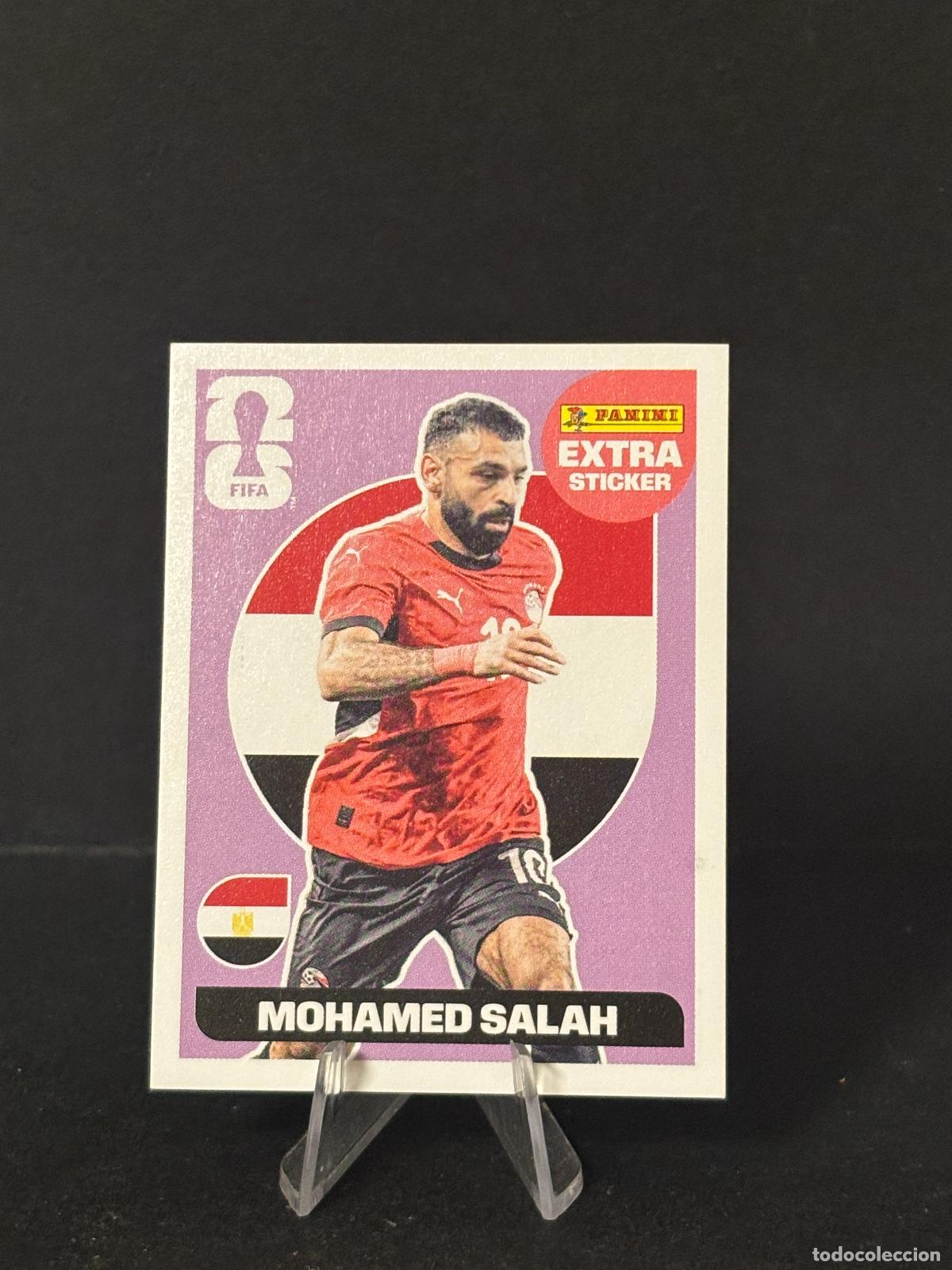 Cromos de f&uacute;tbol: SALAH EXTRA STICKER BASE MORADO EGIPTO MUNDIAL 2026 EEUU FIFA WORLD CUP 26 PANINI